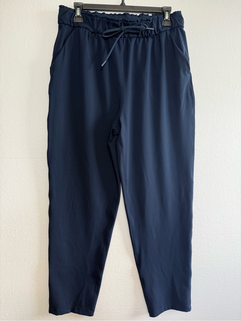 Lululemon Stretch High-Rise Pant 7/8 Navy Blue Luxtreme Athletic Trousers Sz 10